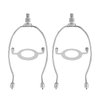 GIGIVOSHA Lamp Shade Harps Holder Adjustable Kit - 8 9 10 Inch with E26 UNO Light Base Set Lampshades parts for Table and Floor Lamps finials Bracket Light Fitting - 2 Pack (Nickel, 8 Inch)