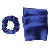 Pack of 2 Knotted Bow Hair Scrunchies Elastic Hair Scarf Hair Ties Bands Satin Hair Ribbon Scrunchy Ponytail Holder for Women and Girls,Hair Scarf Scrunchies,Hair Accessories (Royal Blue)