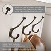 Franklin Brass Double Scroll (5-Pack) Coat and Hat Wall Hooks Double Hooks for Hanging Tumbled Dark Gunmetal Wall Mount Hanger Backpack, Purse, Bag, Towel Organization Decorative Hooks FBSCRH5-TDG-C