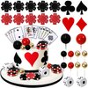 29PCS Casino Cake Decoration Dice Poker Chips Cupcake Cake Topper Set Ball Cake Topper Playing Card Game Theme Picks for Las Vegas Scene Birthday Party Decoration Supplies