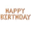 16 Inch Champagne Gold Happy Birthday Banner Balloons Aluminum Foil Letters Banner Balloons Sign For Men Women Kids Birthday Party Decorations Supplies