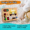 ZIESFOCE Montessori Toys Wooden Busy Board with LED Light Switch for 3+ Year Old Baby and Toddler
