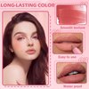 CAHIUYOA 3PCS Nude Matte Lipstick Set Lip Crayon Stick Smooth Velvet Nude Lip Gloss Lip Stain Non-Stick Cup Lip Makeup Lipstick for Women - Set A