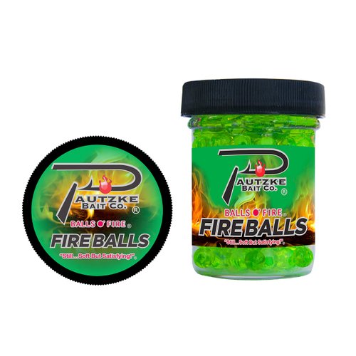 PAUTZKE'S Fishing Bait Fire Balls, Chartreuse/Garlic, 1.65 oz