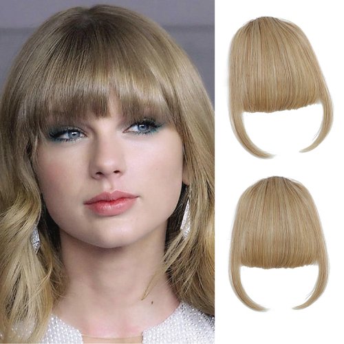 Savasana Clip on Wispy Bangs-Real Human Hair Clip in Bangs Hairpieces Fake Air Bangs Fringe with ...