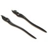 Myhsmooth Zz-bg-moon 2 Count Hair Sticks Natural Black Sandalwood(ebony) Handmade Carved Hair Clip Shawl Hair Pins Pack of 2 Pcs :Hold the Moon