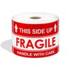 3" X 5" This Side Up Arrow - Handle with Care, Warning Shipping Labels (1 Roll, 500 Stickers/Roll)