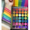 Afflano Rainbow Eyeshadow Palette Matte Shimmer Pressed Glitter, Pigmented Colorful Eye Shadow Pallets, Pink Red Orange Yellow Green Blue Purple 35 Color, Bright Prime Makeup Palette