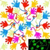 POPLAY 56PCS Sticky Hands Party Favors, Glowing Sticky Hands Glitter Sticky Fingers Party Table Favor Set for Kids, Valentine Goodie Bag Stuffers, Classroom Gift Exchange School Rewards