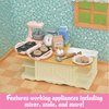 Calico Critters Kitchen Island - Toy Dollhouse Furniture and Accesories Set - Enhance Your Dollhouse with a Functional and Interactive Cooking Center