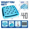 Magnetic Game Chess, Magnet Game Board Games for Kids 6-8-12, Magnet Chess Game for Adults, Family Game for Kids and Adults, Magnetic Game with 40 Pieces, Fun Birthday Gifts for Kids (Blue)