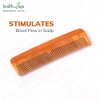 HealthAndYoga™ PureTress Handcrafted Dual Teeth Neem Wood Comb – Fine PLUS Wide Tooth Comb for Women and Men - Non-Static and Eco-Friendly – Versatile for Curly and Wet Hair -7 inch