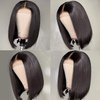 Short Bob Wig Human Hair Straight Bob Wigs For Black Women Human Hair 10 Inch Bob Lace Front Wigs Human Hair Glueless Wigs Human Hair Pre Plucked Short Wigs HD Closure Wigs Human Hair Natural Black