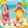 Geetery 12 Pcs Wooden Summer Themed Party Table Decorations Beach Table Sign Standing Centerpieces Beach Pool Party Decorations Summer Baby Shower Decorations for Luau Hawaii Beach Pool Party