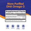 OmegaVia DHA 600 mg - Ultra Pure Omega-3 DHA Supplements for Brain & Eyes, Pregnancy & Prenatal DHA Vitamins for Women, Burpless Fish Oil Omega 3 Supplement, IFOS 5-Star Certified - 120 Softgels