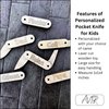Custom Kids Pocket Knife Wooden Pretend Toy, Personalized Engraved Folding Fake Knives with Name for Safe Play, Gifts for Dad, Child, Boy, Girl, 4x1x1 AVTRBoutique