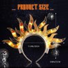 Sixexey Light Up Headband Fire Crown Hair Band LED Flame Headpiece Party Rave Hair Accessories for Women