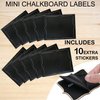 LotFancy Mini Chalkboard Signs 20 Pack with Support Easels and 10 Extra Stickers, Food Labels for Party Buffet Table, Weddings, Table Numbers, Message Board and Event Decorations