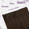 LaaVoo Beaded Weft Hair Extensions Real Human Hair Brown Bead Hair Extensions Weft Human Hair Dark Brown Human Hair Extensions Beaded Weft Brown 20 Inch 50G