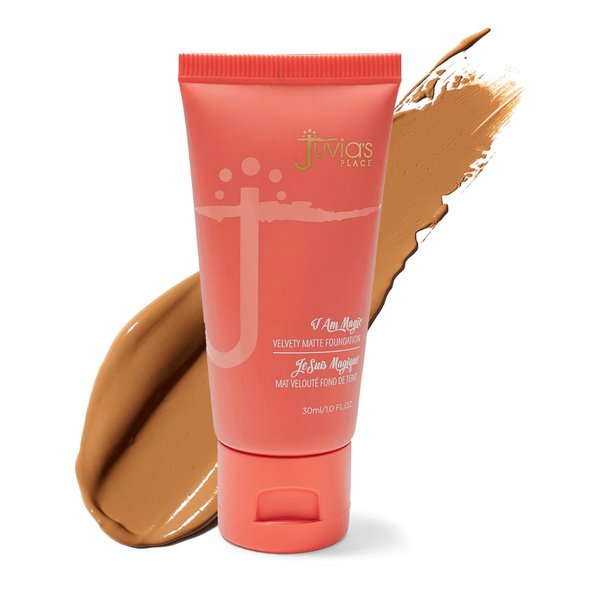 Juvia's Place I Am Magic Velvety Matte Liquid Foundation 440 - Savanna - Tan w/Cool, Olive Undertone, Makeup Foundation Full Coverage, Lightweight, Long Wear, Velvety Matte Finish