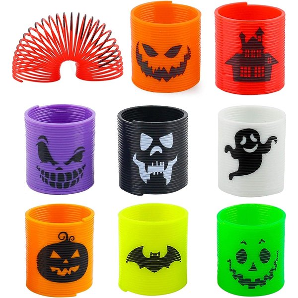 JOHOUSE Magic Springs, 40PCS Plastic Spring Toy Party Supplies for Halloween Trick or Treat, Classroom Giveaways, Party Favors