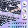 SUMFORMI lash cluster eyelash extensions 280pcs wispy eyelash cluster lashes wispy individual lashes cluster eyelashes cluster lashes natural cat eye cluster lashes D curl 8-16MM for Beginner 40D+50D