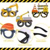 Waenerec Construction Party Favors 12PCS Construction Party Glasses with Tractor Excavator Dump Truck Plastic Construction Toys Gift for Kids Toddlers Construction Birthday Party Decorations Supplies