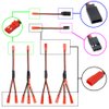 6PCS JST Plug Splitter JST Male Female Y Cable JST Y Parallel Adapter Harness JST to JR Adapter for Traxxas TRX-4 RC Car Crawler Truck Cooling Fan ESC Battery Motor