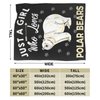 Polar Bear Blanket Soft Cozy Polar Bear Animal Throw Blanket Super Fuzzy Fluffy Warm Just a Girl Who Loves Polar Bears Lightweight Fleece Flannel Gifts Blankets for Kids Adults 50"X40"