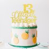 1 PCS 13 Official Teenager Cake Topper Glitter 13th Birthday Cake Pick Decorations for Teen 13th Birthday Party Supplies Gold
