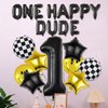 One Happy Dude Letter Balloons Birthday Banner 40 inch 1st Birthday Decorations 18 inch Balloons for Baby Boy Kids One Birthday Decorations 1 Year Old First Birthday Party Supplies Decor