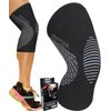 PHYSIX GEAR Knee Support Brace - Premium Recovery & Compression Sleeve for Meniscus Tear, ACL, MCL Running & Arthritis - Best Neoprene Stabilizer Wrap for Crossfit, Squats & Workouts (Single Grey L)