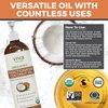 Viva Naturals Organic Fractionated Coconut Oil - Skin & Hair Moisturizer, Relaxing Massage and Body Oil, Carrier Oil for Essential Oils Mixing, Pure Non-Greasy Coconut Oil for Skin and Hair, 16 fl oz