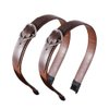 zaoalife 2pcs PU Leather Buckle Headband Punk Headband,Cute Womens Headbands Fashion Headbands Gothic Leather Headband