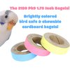 Bonka Bird Toys 2120 Pk9 1.75 Inch Colorful Chew Bagels - Fun & Safe Shreddable Toy for All Birds, Cockatiels, Conures, African Greys