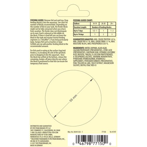 Tetra Weekend and Vacation Feeder Slow-Release Fish Food for Tropical Fish 1.06 Ounce (Pack of 1)