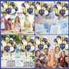 Navy Blue and Gold Balloons, Blue and Gold Balloons, Gold Confetti Balloons Navy Blue Gold Latex Balloons for Boys Birthday Baby Shower, Wedding Anniversary Party Supplies