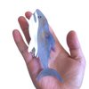 Novelty Big White Shark Hair Clip,Acetate Hair Clip,Big Claw Clip for Women,Greyblue, 1 Count (Pack of 1)