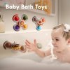 ALASOU 3PCS Pop Suction Cup Spinner Toys for 1 Year Old Boy Girl|Novelty Spinning Tops Toddler Toys Age 1-2|Sensory Baby Bath Toys for Toddlers 1-3|12 18 Months Boy Birthday Gift for Infant