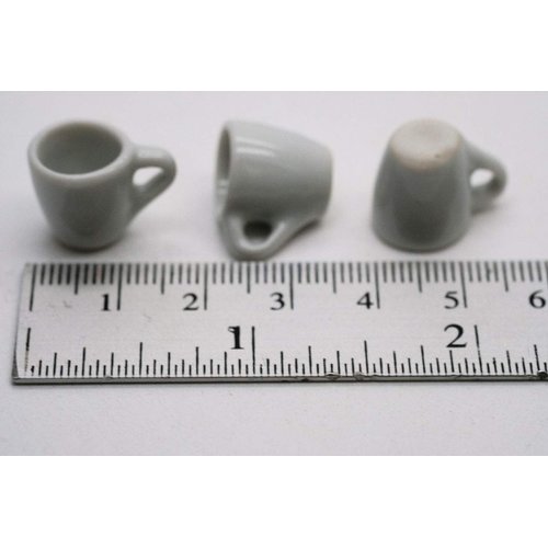 10 White Coffee Mug Tea Cup Big Size Food Kitchen Decoration