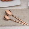 Berglander 20 Piece Titanium Rose Gold Plated Stainless Steel Flatware Set, 20 Pieces Copper Silverware Set, Copper Color Cutlery Sets, Service for 4 (shiny Copper)
