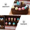 LOGOFUN Dollhouse Ice Cream Store Set Miniature Ice Cream Counter Cake Cabinet Mini House Accessories
