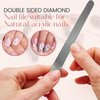 Stainless Steel Manicure Pedicure Metal Deb Diamond Nail File 7" inch, Double Sided Dust Coating Suitable for Natural or Acrylic Nails (Pack of 2) by Krisp Beauty