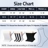 +MD 6 Pairs Non-Binding Women's Cushioned Moisture Wicking Diabetic Crew Dress Socks 9-11 White
