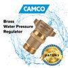Camco Brass Marine / RV Water Pressure Regulator – Protects RV Kitchen Small Appliances, Plumbing & Hoses – Reduces RV Water Pressure to Safe & Consistent 40-50 PSI – Drinking Water Safe (40055)