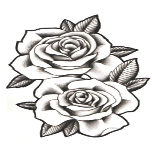 Simply Inked Rose Temporary Tattoo Designs (Elegant Roses)