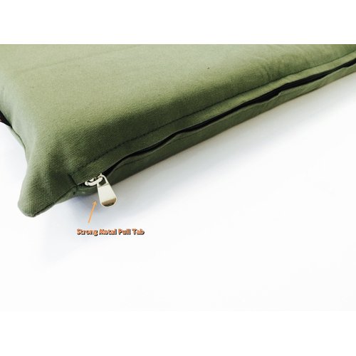 Luxurious Comfort Solid Pad Memory Foam Pet Dog Bed with Inner Waterproof Case and External Cover for Small and Medium Dogs + Free 2nd Cover (Complete Bed - 34"x27"x3", Canvas - Green)