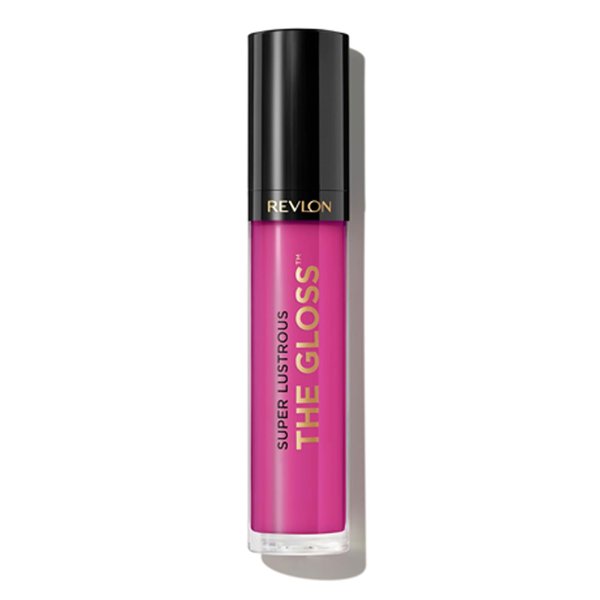 Revlon Lip Gloss, Super Lustrous The Gloss, Non-Sticky, High Shine Finish, 232 Pink Obsessed, 0.13 Oz