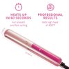 Lee Stafford Professional Hair Straightener/Flat Iron - Coco LoCo Ceramic Straightening Irons - Variable Temperature Control - Floating Plates - Pink Styler