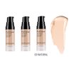 3 Pack Pro Full Cover Liquid Concealer, Waterproof Smooth Matte Flawless Finish Creamy Concealer Foundation for Eye Dark Circles Spot Face Concealer Makeup, Size:3×6ml/0.20Fl Oz, Natural